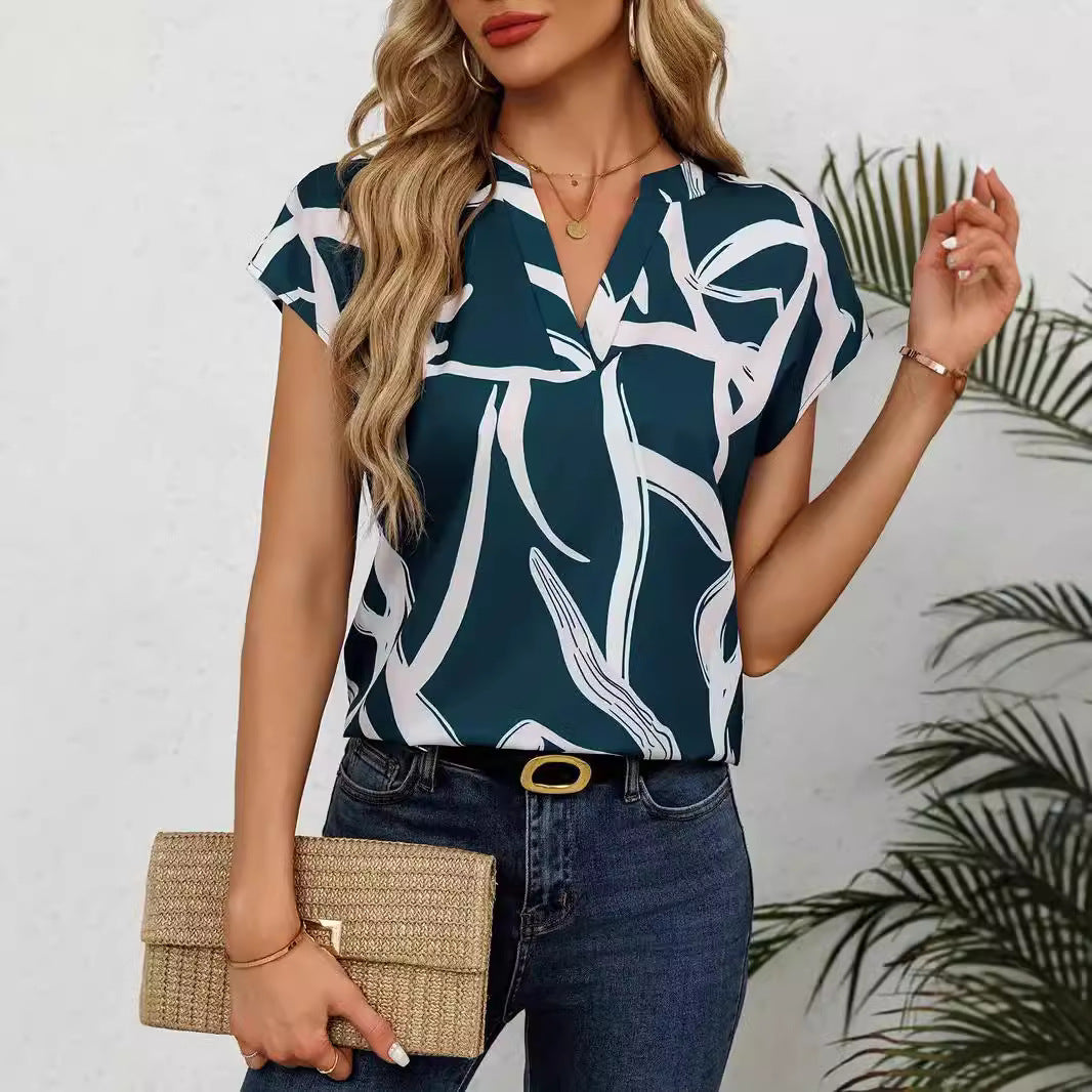 Robe T-shirt Été Chic à Col V