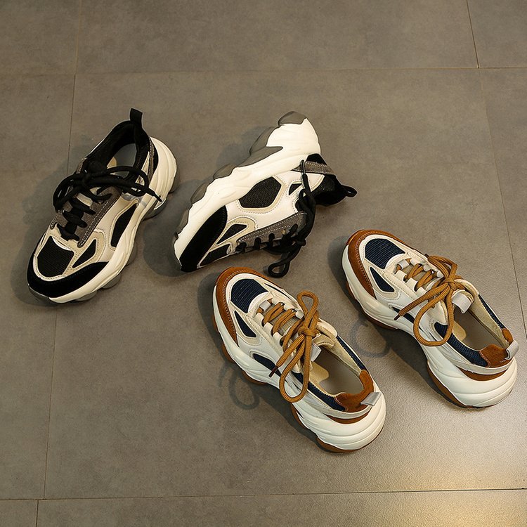 Baskets Plateforme Color-Block Tendance