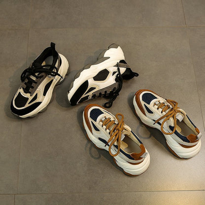 Baskets Plateforme Color-Block Tendance