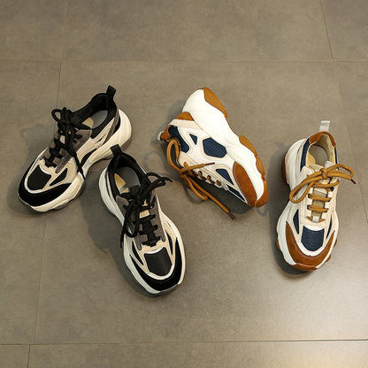 Baskets Plateforme Color-Block Tendance