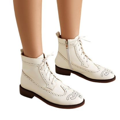 Bottines Classiques Noires à Talon Carré