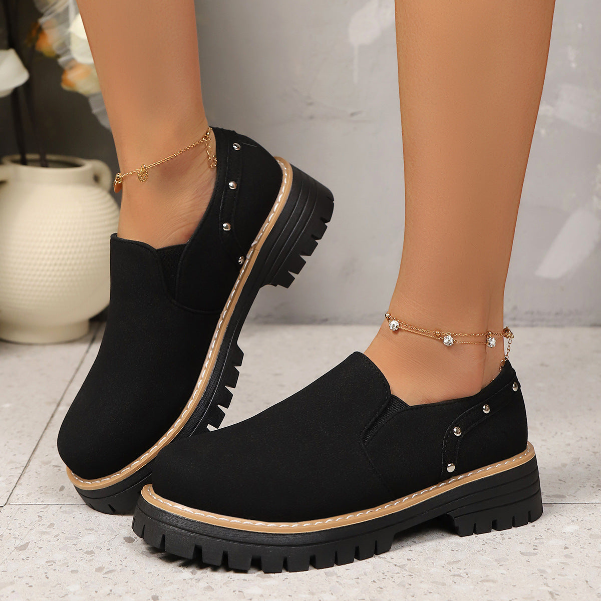 Chaussures Automne-Hiver à Rivets