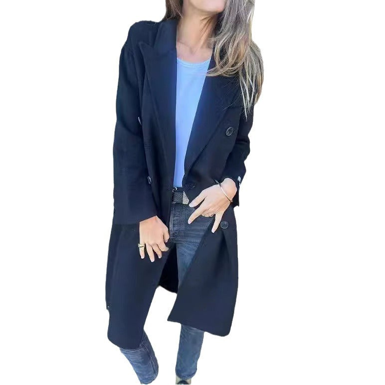 Manteau Classique Col Revers